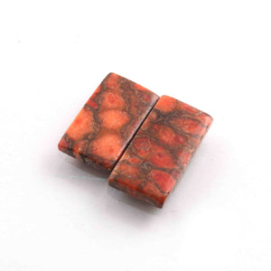 20  Pcs Red Jasper Rectangle Shape Smooth , Loose Gemstone - 19mmx10mm-27mmx11mm- LGS376 - Tucson Beads