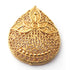 5 Pcs 24k Gold Plated Copper Charm,  Copper Pear Shape Flower Design Charm Pendant, Jewelry Making Tools, 34mmx29mm, gpc1126
