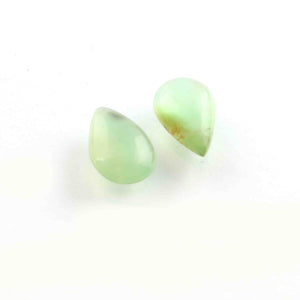 20 Pcs Prehnite Calibrated Smooth Cabochon Pear Flat Back Cab- Loose Gemstone Cabochon 7mmx5mm LGS352 - Tucson Beads