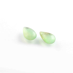 20 Pcs Prehnite Calibrated Smooth Cabochon Pear Flat Back Cab- Loose Gemstone Cabochon 7mmx5mm LGS352 - Tucson Beads