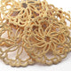 5 Pc 24k Gold Plated Copper Round Pendant, Jewelry Making Tools, 61mmx56mm gpc1131 - Tucson Beads