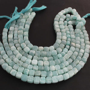 1  Strand Amazonite Faceted Briolettes - Cube Shape Briolettes - 8mm-9mm - 10 Inches BR02608 - Tucson Beads