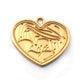 5 Pcs 24k Gold Plated Copper Heart Pendant, Copper Heart Charm, Jewelry Making Tools, 25mmx28mm, gpc1117 - Tucson Beads