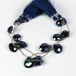 1 Strand Top Quality London  Pyrite  Faceted Briolettes - Heart Shape  17mmx18mm -8 inches BR3081 - Tucson Beads