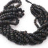 1 Strand Long 100% Natural And Genuine Rare Black  Ethiopian Welo Opal  Faceted Rondelles - 4mm-7mm 18 Inch BRU030