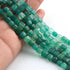 1  Strand Shaded Green Onyx Faceted  Briolettes - Cube Shape  Briolettes - 6mm-7mm - 8 Inches BR02616