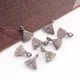5 Pcs Pave Diamond Triangle Charm 925 Sterling Silver Pendant - 10mmx9mm PDC280 - Tucson Beads