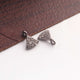 5 Pcs Pave Diamond Triangle Charm 925 Sterling Silver Pendant - 10mmx9mm PDC280 - Tucson Beads