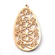 5 Pcs 24k Gold Plated Copper Pear Pendant, Pear Designer Pendant, Jewelry Making Tools, 48mmx25mm GPC1110 - Tucson Beads