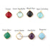 5 Pcs Birth Stone Faceted 925 Sterling Vermeil Cushion Shape Pendant , Birthstone Colors Add- On Charm As Pendant 16mmx12mm  SS0007