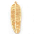5 Pcs 24k Gold Plated Copper Feather Pendant, Feather Shape Pendant, Casting Copper, Jewelry Making Tools, 68mmx21mm gpc1111