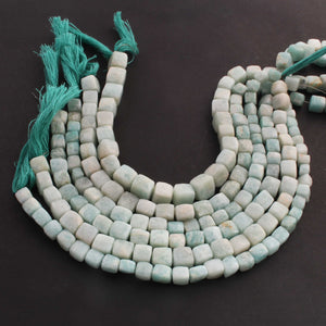 1  Strand Amazonite Faceted Briolettes - Cube Shape Briolettes - 8mm-9mm -8 Inches BR02607 - Tucson Beads
