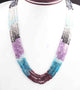 5 Strand AAA Quality Multi Colour Faceted Coin beads Ready To Wear Necklace - Coin Beads 4mm- 17 Inch BRU203 - Tucson Beads