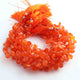 1 Strand Carnelian Faceted Briolettes  -Pear  Shape  Briolettes - 7mmx6mm-10mmx7mm - 8 Inches BR01210 - Tucson Beads