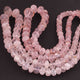 1  Strand Rose Quartz Smooth Roundelles - Gemstone Roundelles - 6mm-16mm- 18 Inches BR01880 - Tucson Beads