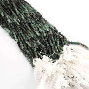 5 Strands Shaded Emerald Rondelle Faceted Rondelles - Semi Percious Stone Rondelles - 3mm -13 Inch RB0139 - Tucson Beads