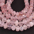 1  Strand Rose Quartz Smooth Rondelles - Gemstone Roundelles - 6mm-16mm- 8 Inches BR01880