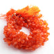 1 Strand Carnelian Faceted Briolettes  -Pear  Shape  Briolettes - 7mmx6mm-12mmx8mm - 8 Inches BR01207 - Tucson Beads