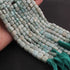 1  Strand Amazonite Faceted Briolettes - Cube Shape Briolettes - 8mm-9mm -8 Inches BR02607
