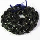 1 Long Strand Black Agate Faceted  Assorted Briolettes  - Assorted Briolettes  22mmx13mm-18mmx15mm-12 Inches BR1757 - Tucson Beads