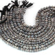 1  Strand Gray Moonstone Silver Coated Faceted Rondelles - Gray Moonstone  5mm-9mm 10 Inches BR01867 - Tucson Beads