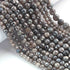1 Strand Grey Moonstone Silver Coated Faceted Rondelles - Rondelles Beads - 9mm-10mm - 8 Inches BR01876