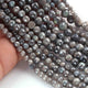 1 Strand Grey Moonstone Silver Coated Faceted Rondelles - Rondelles Beads - 9mm-10mm - 8 Inches BR01876 - Tucson Beads