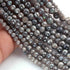 1  Strand Gray Moonstone Silver Coated Faceted Rondelles - Gray Moonstone  5mm-9mm 10 Inches BR01867
