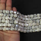 1 Strand Gray Silverite Faceted Briolettes - Silverite Cube Beads 9mmx9mm 10 Inches BR1745 - Tucson Beads