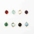 5 Pcs Birth Stone Faceted 925 Sterling Vermeil Round Shape Connector, Birthstone Colors Add- On Charm As Connector 14mmx11mm  SS0003