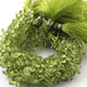 1 Strand Peridot Faceted Briolettes -Pear Shape Briolettes - 7mmx5mm-6mmx5mm 8 inch BR0002 - Tucson Beads
