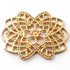 1 Pcs 24k Gold Plated Flower Copper Charm, Designer Flower Charm, Jewelry Making Tools, 46mmx35mm gpc1108
