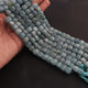 1  Long Strand Aquamarine Faceted Briolettes - Cube Shape Briolettes - 7mmx9mm-8mmx9mm - 8.5 Inches BR02618 - Tucson Beads
