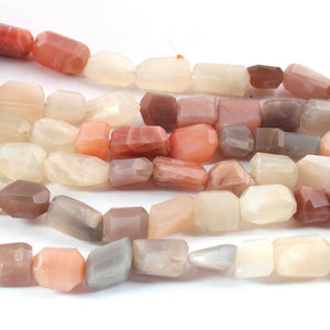 1 Long  Strand Multi Moonstone Faceted Briolettes - Tumble Shape Briolettes - 8mmX8mm-20mmx10mm -16 Inches BR01871 - Tucson Beads
