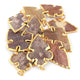 6 pcs Brown Jasper Cross Arrowhead  24k Gold  Plated Single Bail Pendant  -  Electroplated With Gold Edge 61mmX38mm AR145 - Tucson Beads