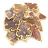 10 Pcs Jasper Arrowhead  24k Gold  Plated Charm Single Bail Pendant -  Electroplated With Gold Edge 64mmX40mm - AR120