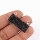 10 Pcs Black Agate Druzzy Rectangle Shape  Drusy 24k Gold Plated Double Bail Pendant - Electroplated Gold Druzy Pendant -29mmx8mm  DRZ302 - Tucson Beads
