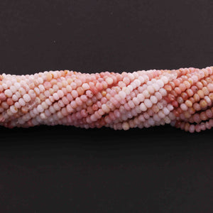 5 Strands Shaded Pink Opal Faceted Rondelles - Semi Percious Stone Rondelles - 3mm -3.5 Inch RB0143 - Tucson Beads