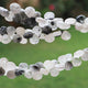 1 Strand Black Rutile Smooth Briolettes  -Heart Shape Briolettes  11mmx8mm - 13mmx13mm -8 Inches BR4177 - Tucson Beads
