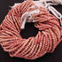 5 Strands Rhodorosite Faceted Rondelles - Semi Percious Stone Rondelles - 4mm-13 Inch-RB0152