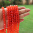 1 Strands Orange Chalcedony Smooth Balls- Orange Chalcedony Plain Beads Ball 7mm-9mm 8 inches  BR4121