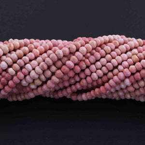 5 Strands Rhodorosite Faceted Rondelles - Semi Percious Stone Rondelles - 4mm-13 Inch-RB0152 - Tucson Beads