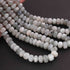 1 Strand Shaded Gray Moonstone Smooth Rondelles -Gemstone Rondelles Beads- 8mm-9mm -17 Inches BR01864
