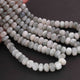 1 Strand Shaded Gray Moonstone Smooth Rondelles -Gemstone Rondelles Beads- 8mm-9mm -17 Inches BR01864 - Tucson Beads