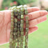 1 Strand Vesuvianite Faceted Center Drill Cube Beads Briolettes - Vessonite Box Shape Beads 6mmx6mm-10mmx9mm 8.5 Inch BR4142
