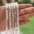 1 Long  Strand White  Labradorite Faceted Roudelles -  6mm- 10.5 Inches BR4146