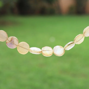 1 Strand Golden Rutile  Faceted Coin Briolettes - Coin Shape Briolettes - 11mm -5.5 inch BR4145 - Tucson Beads
