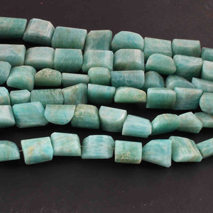 1 Strand  Amazonite Faceted Tumbled Shape- Nuggets Beads Briolettes - 9mmx9mm-17mmx13mm - 14 inches BR01874 - Tucson Beads