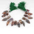 1  Strand Fluorite Fancy Faceted Briolettes -Fancy Shape  Briolettes  28mmx12mm-8 Inches BR1891