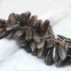 1 Strand Grey Jasper Chalcedony Smooth Pear Briolettes - Pear Shape Beads 30mmx12mm-19mmx11mm 7.5 Inch BR0414 - Tucson Beads
